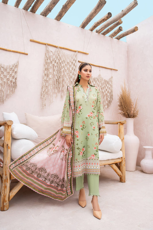 Salwa MFDS-E4-SA-3P-01 Cross Slub Lawn Three Piece