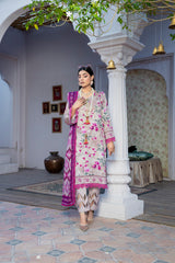 Hana MFDS-F4-HA-3P-09 Luxury Lawn Three Piece